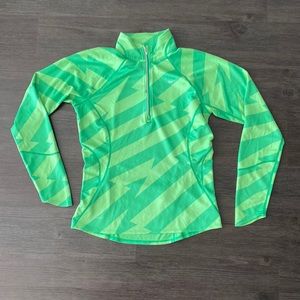 NIKE DRIFIT LIGHTWEIGHT TRAINING QUARTER ZIP GREEN/ LIGHT GREEN